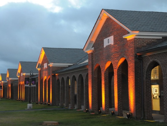Photo of the outside of Workhouse Arts Center, a repurposed prison, in Fairfax, Virginia.