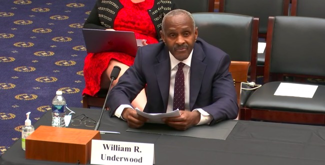 Bill Underwood testifying during a U.S. House Judiciary Committee hearing on clemency