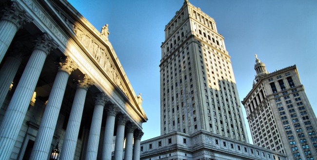 New York, USA: Courthouse and Justice Building